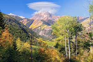 Snowmass Mountain Peak Lenticular Cloud Autumn