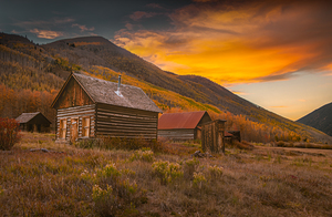 Bathed in Sunset Hues Colorado Cabin
