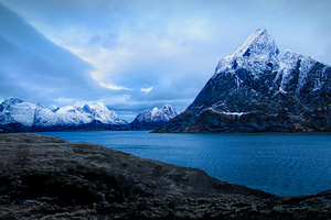 Moltind Mountain Along the Reine Fjord