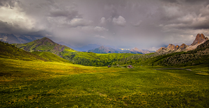 Dolomite Giau Pass Skyline Panorama