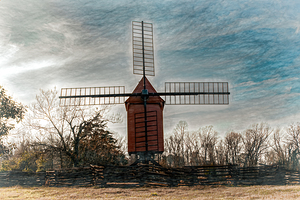 Colonial Williamsburg Windmill in Winter