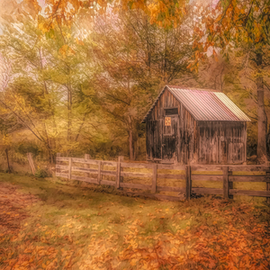 Old Virginia Barn in Autumn