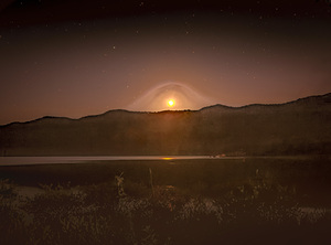 Lake Moomaw Moon Halo
