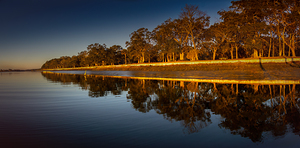 South Carolina Intracoastal Waterway Sunrise Mirrored Reflection