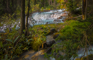 Banff Lake Louise River Waterfall