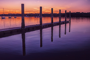 Beaufort South Carolina Dock Reflections