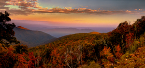 Virginia Blue Ridge Mountains Autumn Overlook 