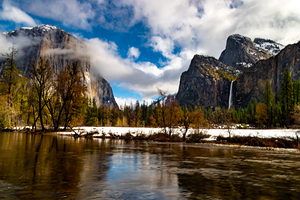 Bridal Veil Falls Winter Landscape