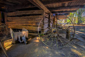 Cades Cove Barn Farm Equipment