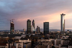 Frankfurt Skyline Skyscraper Sunset