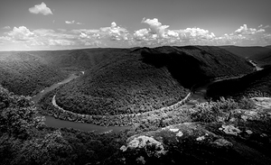 Grandview Overlook in Black and White