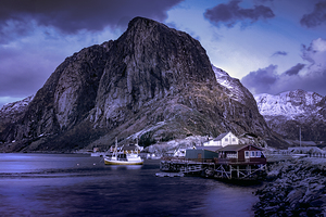 Lofoten Hamnoy Harbor Mountain
