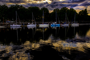 Honfleur Sailboats Lineup