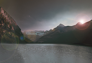 Canadian Banff Lake Louise Sunset Glow