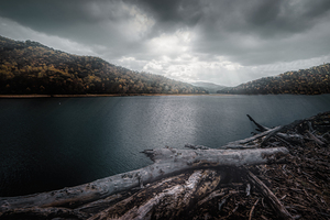 Virginia Mountain Lake Sunbeams in Autumn
