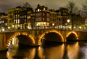 Old Amsterdam Canals Evening
