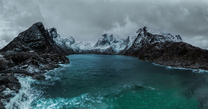 Lofoten Road Fjord Panorama