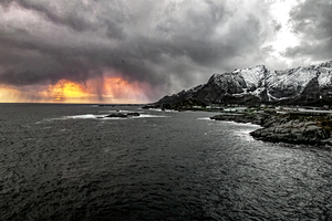 Lofoten Stormy Sunset