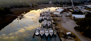 McClellanville Harbor Shrimp Boats at Sunset