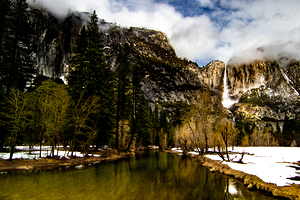 Merced River Bridal Veil Waterfalls 