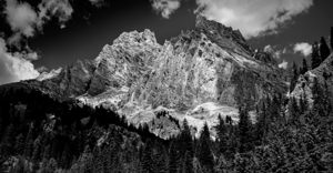 Monte Cristallo in Black and White