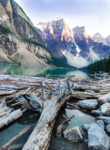 Moraine Lake Boulder and Log Jam