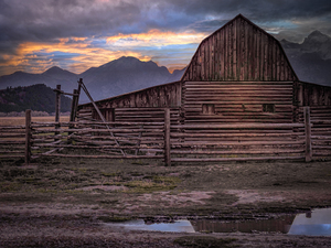 Teton Mormon Barn Reflections