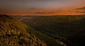 West Virginia Sunset Vista at the New River Bridge