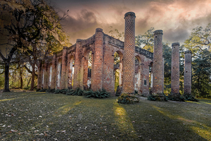 Old Sheldon Church Columns
