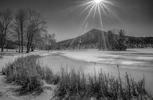 Blue Ridge Mountains Sunbeams in Winter