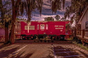 Port Royal to Yemasee SC Railroad Red Caboose