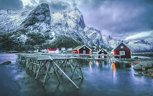 Winter Shadows of Reine