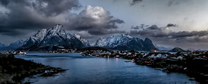 Reine Village Winter Landscape