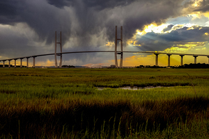 Sidney Lanier Bridge Sunset
