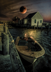Delmarva Fishing Village at Night