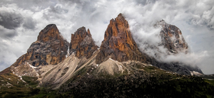 Italian Dolomite Mountains Sella Pass Alps