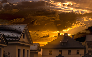 Sesto Sexten Sunset Sunbeams