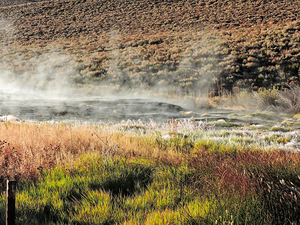 Layered Colorful Sierra Hot Spring 