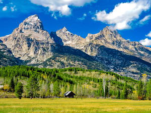 Teton Cabin Alone in the Wilderness 