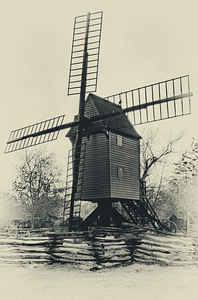 Williamsburg Windmill in Sepia
