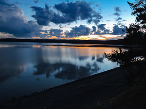 Yellowstone Lake at Sunset