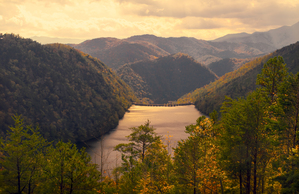Fontana  Reservoir in Autumn