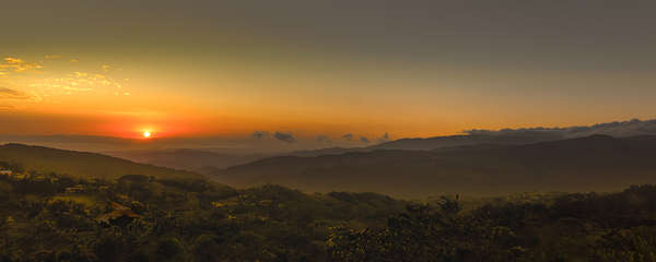 Central America Sunset Panorama  Print