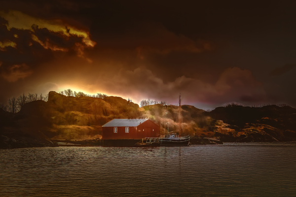 Greeted by Lofoten  Stamsund Storms Print