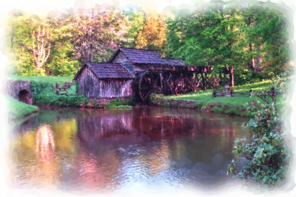 Painterly Mabry Mill Print