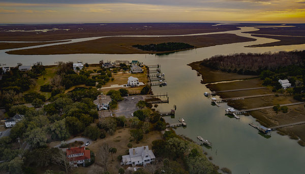 Jeremy Creek Sunset in McClellanville Print
