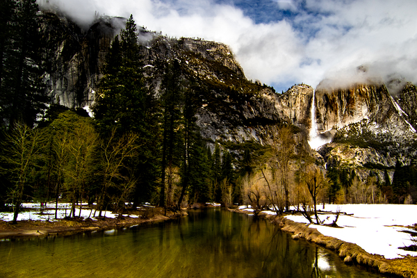 Merced River Bridal Veil Waterfalls  Print