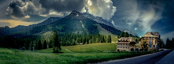 Nova Levente Hotel Val di Fassa Landscape Print