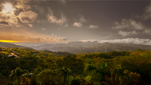 Central America Rain Forest Mountains  Print