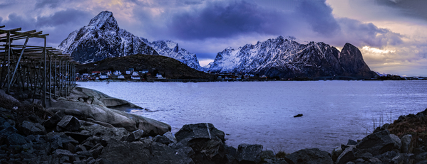 Lofoten Reine Coastal Panorama Print